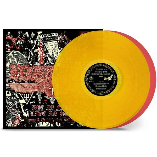 WATAIN Die in Fire - Live in Hell YELLOW RED LP